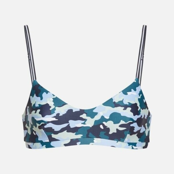 New THE UPSIDE Camo Ballet Sports Bra in Blue - Picture 4 of 9